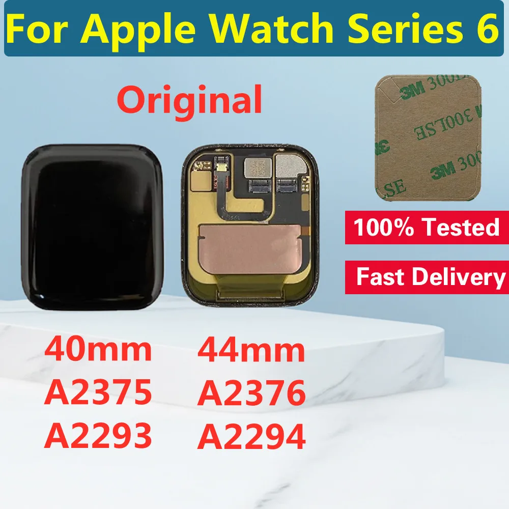 Оригинальный ЖК-дисплей для Apple Watch Series 6, сенсорный дигитайзер для iWatch  6 Series, ЖК-экран 40 мм, A2375 A2293 44 мм A2376 A2294 | Мобильные  телефоны и аксессуары | АлиЭкспресс