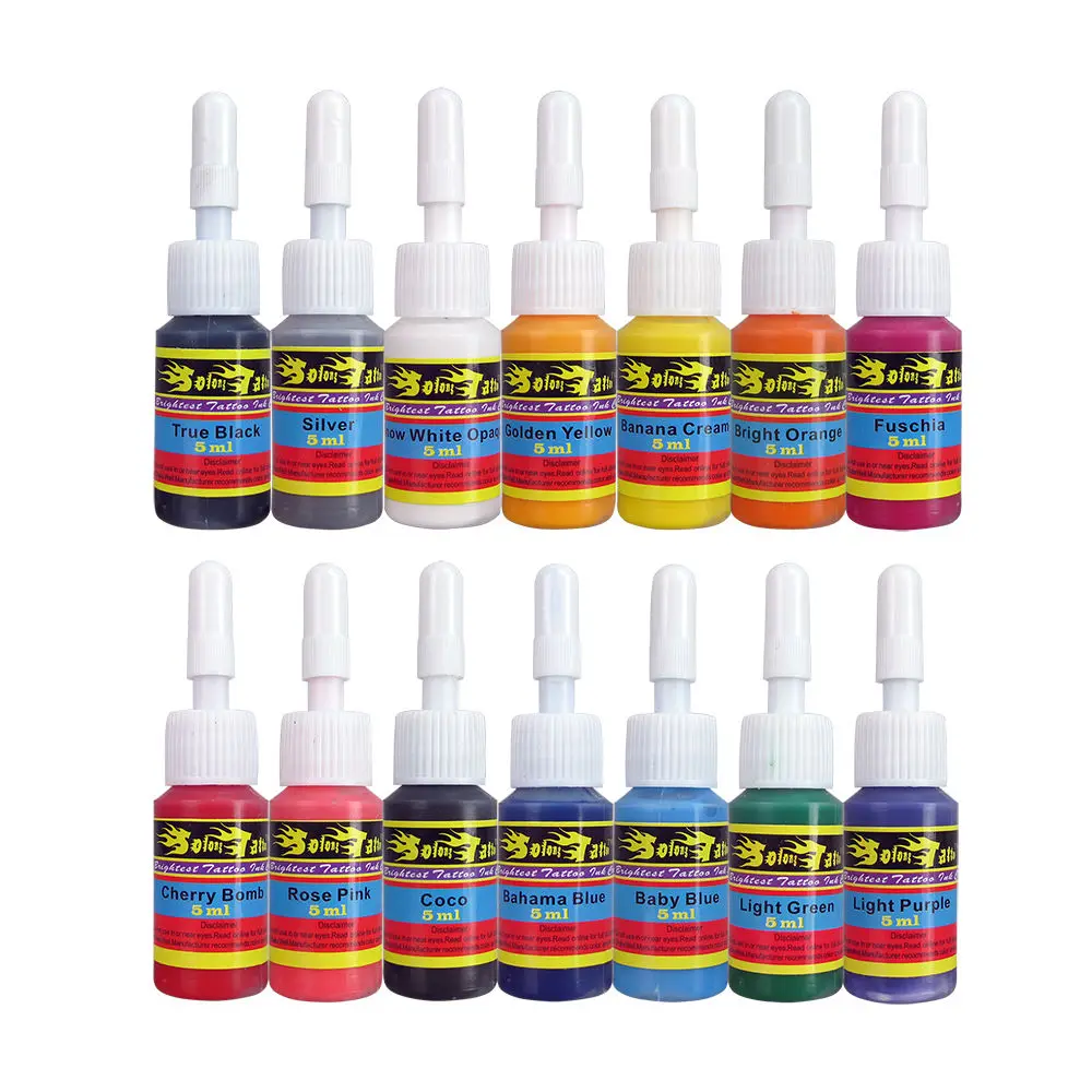 Tattoo Starter Kit 2 14Colors Inks Cup Power Supply TK213 Machine Guns Practise Skin Needles for | Красота и здоровье