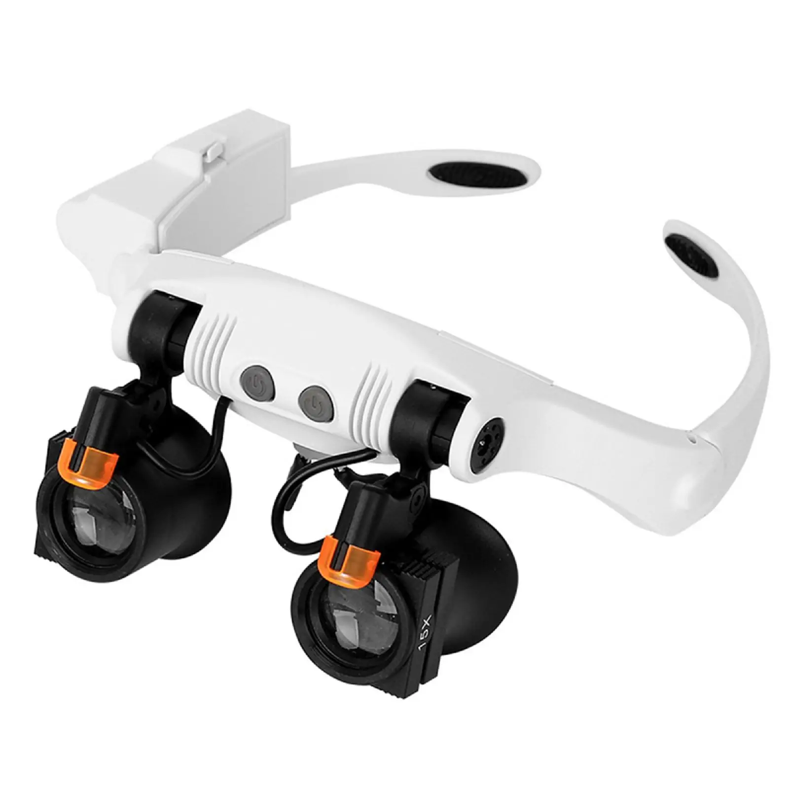 

Magnifying Glass Jewelry Clock Repair Loupe Glasses Magnifier with 2 LED Light and 6 Interchangeable Lens 3X 4X 5X 6X 7X 10X