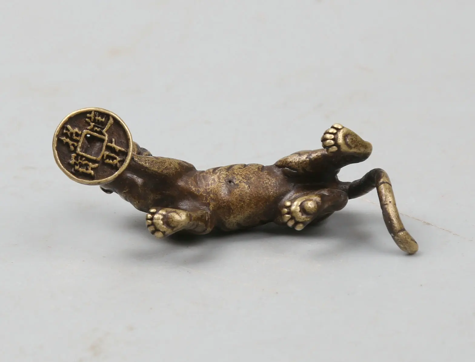 Коллекция редких китайских небольших бронзовых изысканных животных 54 мм/2 1 дюйма