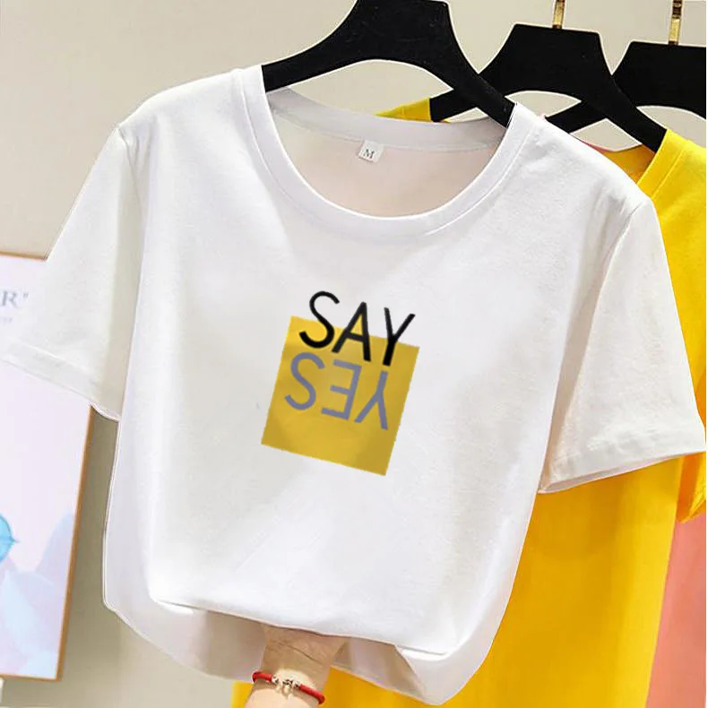 

2020 New Women T-shirts Casual Harajuku letter Printed Tops Tee Summer Female T shirt Short Sleeve T shirt For Women Clothing