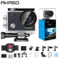akaso v50x wifi action camera native 4k30fps sport camera with eis touch screen adjustable view angle 131 feet waterproof camera