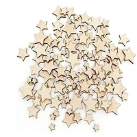 100 500 mini wooden stars slices mixed size wooden star decor bookmark star shape tags for christmas wedding party diy crafts