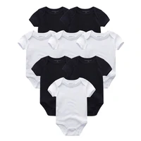 3568pcs solid cotton unisex newborn baby girl clothes bodysuits short sleeve baby boy clothes jumpsuit print ropa bebe