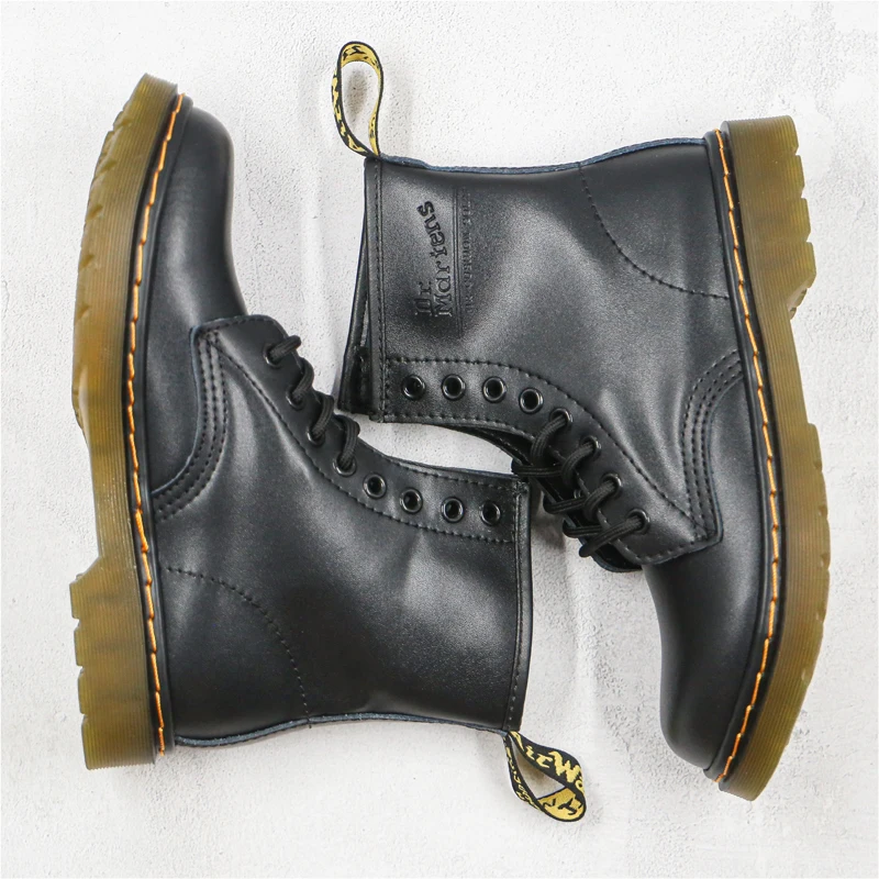 Мужские и женские классические ботинки Dr.Martens ботильоны из гладкой кожи с 8