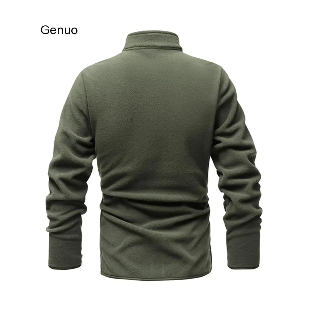 Мужская приталенная куртка двухсторонний флисовый Тактический свитер