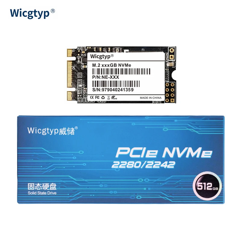Внутренний твердотельный накопитель Wicgtyp M2 SSD NVMe 1 ТБ 512 ГБ 256 128 M.2 2242 PCIe Gen3 * 2