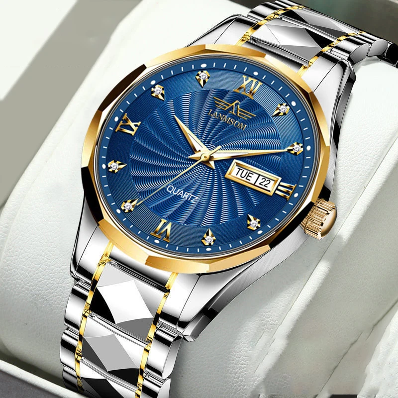 Business Mens Watches Famous Brand Luxury Big Dial Male Watch Waterproof Quartz Gold Watch Men montre homme 2021