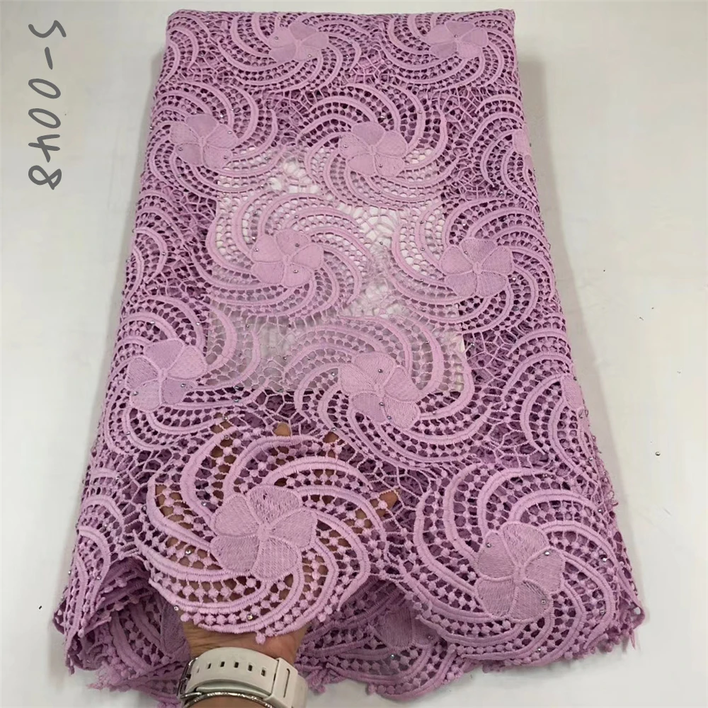 Французская кружевная ткань 2020 гипюровая вышивка Африканский шнур высокого