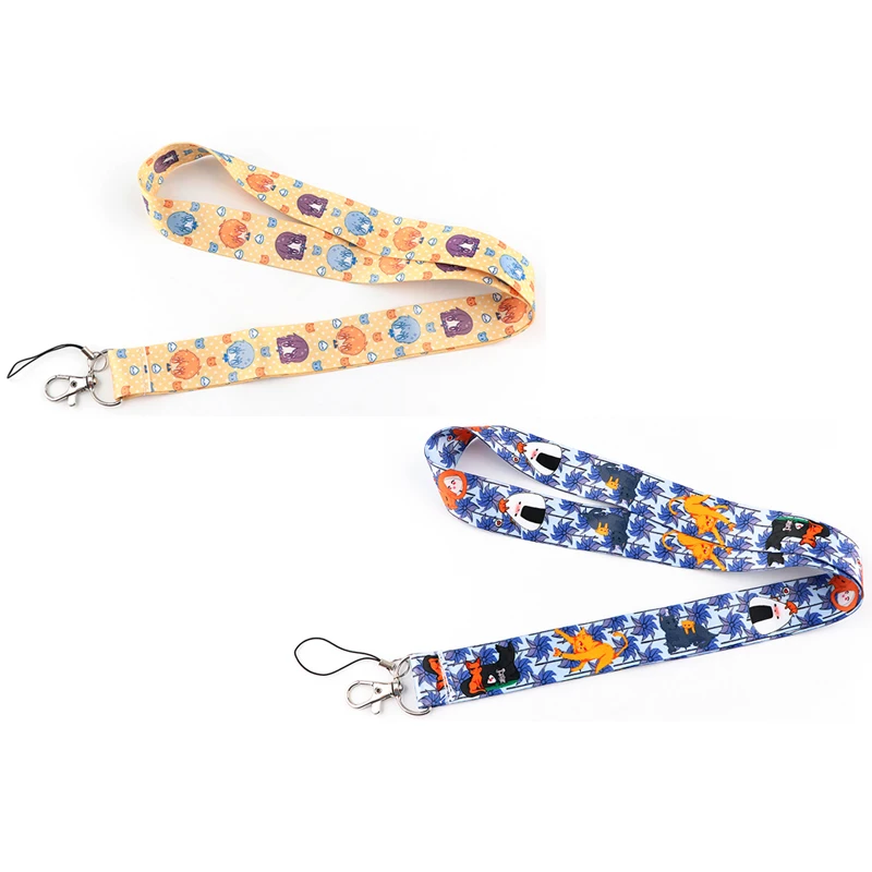 

10pcs/lot J2847 Comics Kawaii Lanyard For Keys Phone Strap Neck Strap Keychain Lanyards ID Badge Holder For Fans