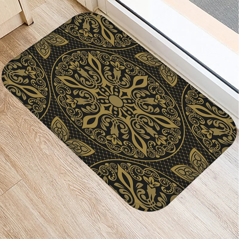 Напольный коврик в национальном стиле фланелевый абсорбирующий для входной