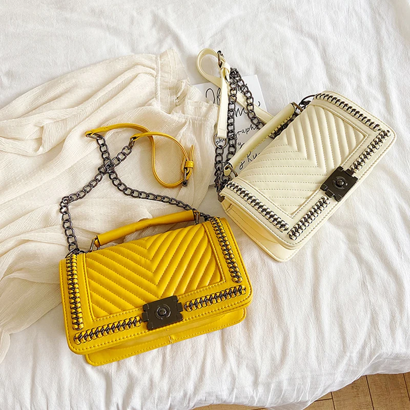 

2021 Fashion Designer Pu Leather Purse Chain Womans Latest Pu Leather Purse And Handbags