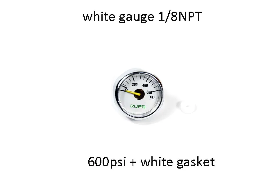 600PSINPTGASKET PCP Пейнтбол ВВС высокого давления Манометр 300psi/600psi/1000psi/1200psi - Color: 600PSINPTGASKET