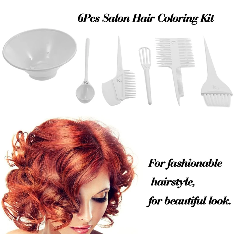 6 шт салон окрашивание волос комплект для окрашивания расческа чаша