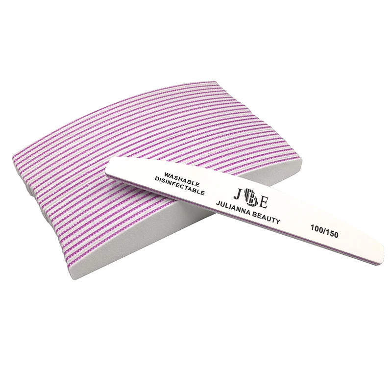 50 шт. белая профессиональная пилка для ногтей буферы 100/150 маникюрный набор