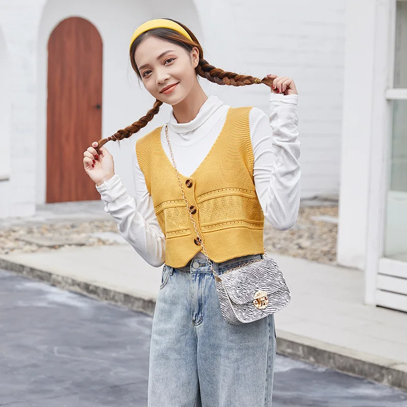 

Women Shoulder Bag Irregular Stripes PU Leather Messenger Crossbody Bag Ladies Chain Mini Handbags Casual Clutch Bag Wallet