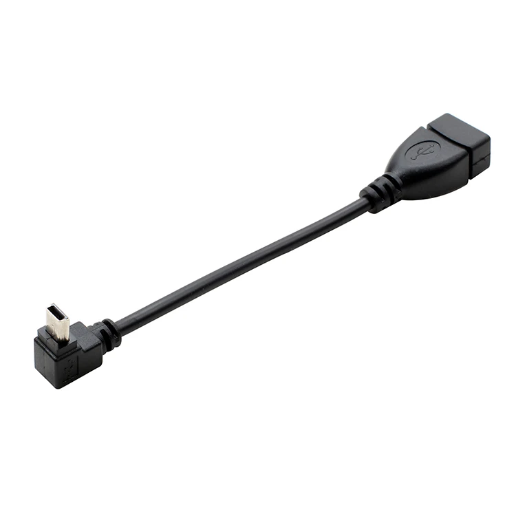 Верхний локоть Автомобильный MP3 кабель для передачи данных мини USB к OTG