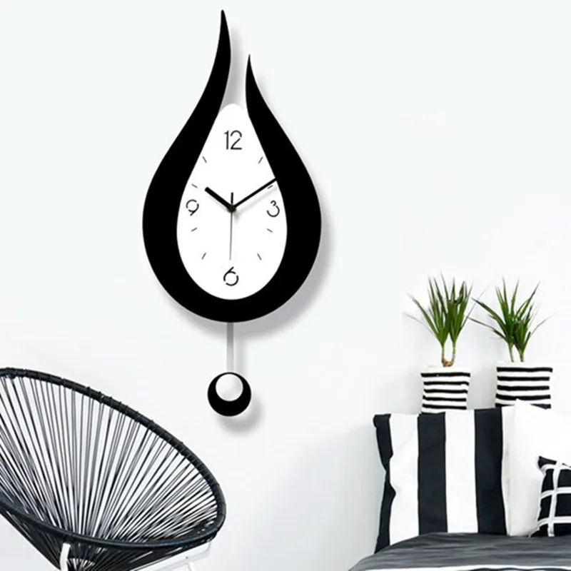 

Creative Mute Modern Design Large Acrylic Wall Clock Clocks for Home Kitchen Living Room Decor Battery Operated Silent