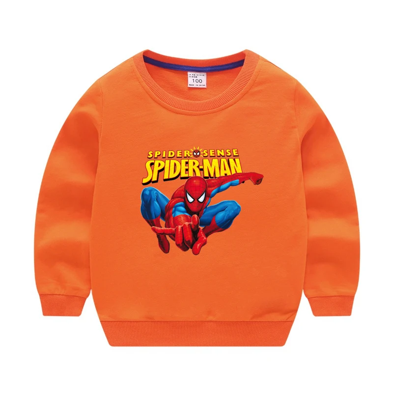 

Autumn Kids Clothes Spiderman Cartoon Long Sleeve Tops Teenagers Boys Sweatshirts Casual Korean Little Children Outfits