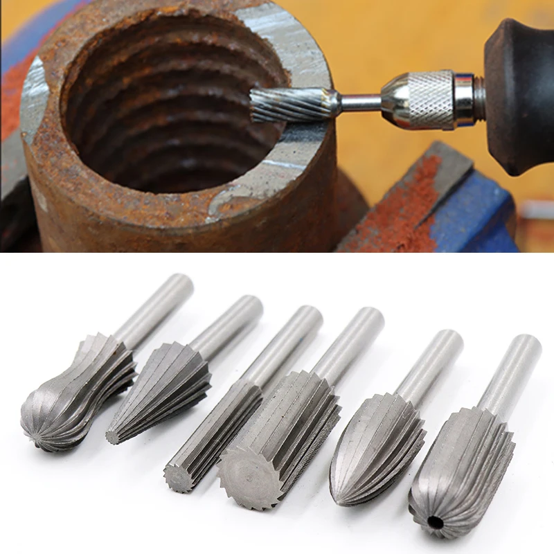 

High Speed Steel Electric Grinder Grinding Head Woodworking Rotary File Milling Cutter Carving Knifes Wood Tools Hand Tools