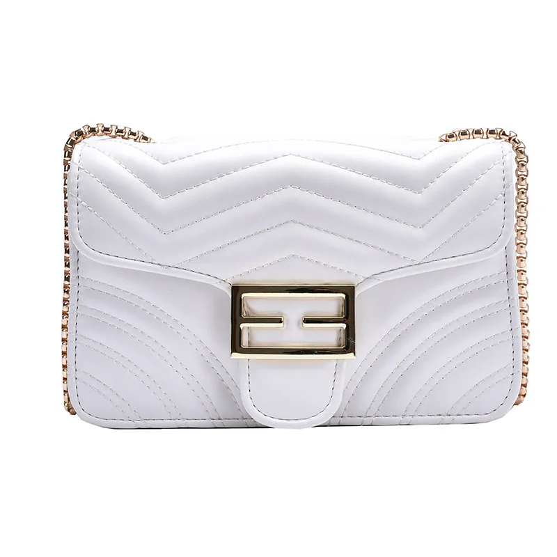 

Small bag female 2020 new wave fashion chain wild popular embroidery line women's shoulder bag messenger bag small square bag