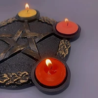 pentagram altar candle holder mold divination and blessing ceremony tea wax cup candleholder silicone mould
