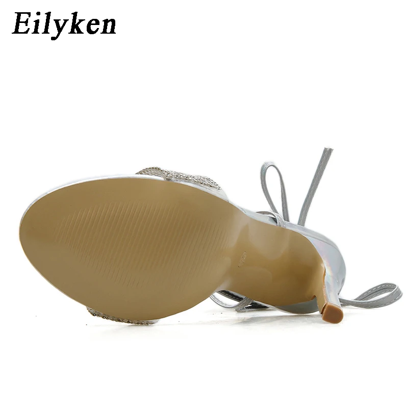 Eilyken/модные летние босоножки на высоком каблуке со стразами Женские