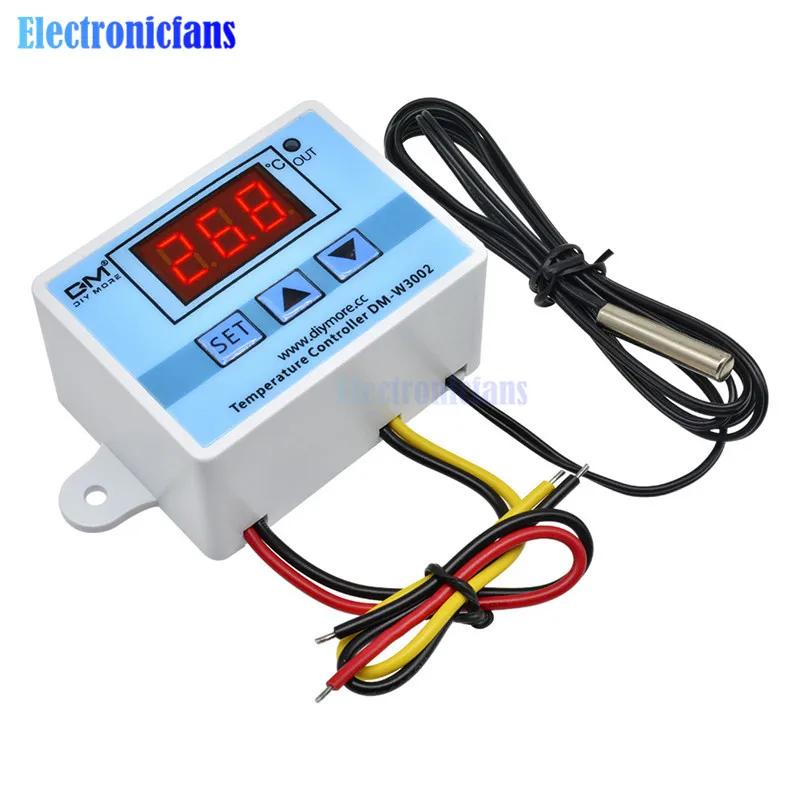 Цифровой контроллер температуры светодиодный микрокомпьютерный термостат 12 В 24