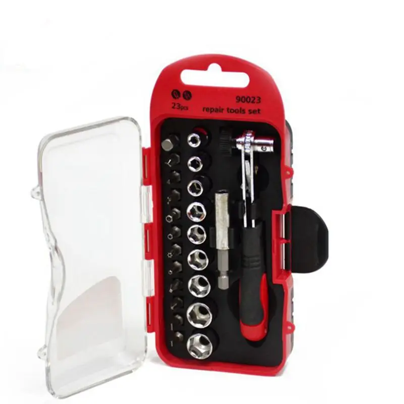 Маленький размер 23 шт Многофункциональный прецизионный Трещоточный ключ набор