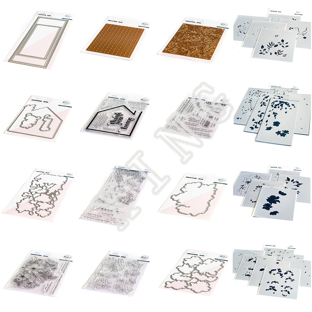 

New Blanket Stitch Mini Slimline Rectangles Heart Grid Vines Metal Cutting Dies Stamps Hot Foil Decorate Embossing Diy Stencils