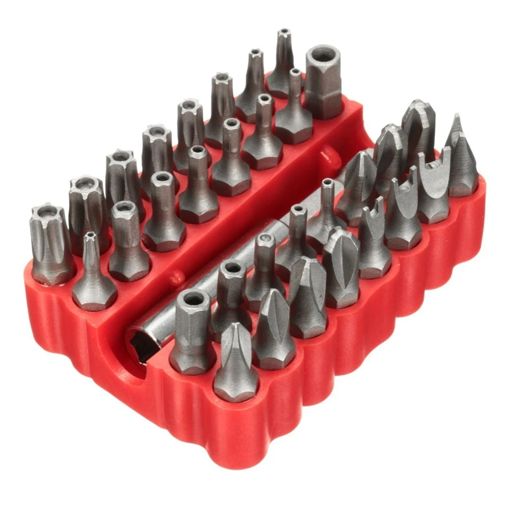 33 шт. вандалоустойчивые CRV6150 Torx шестигранные звезды Набор бит с магнитным