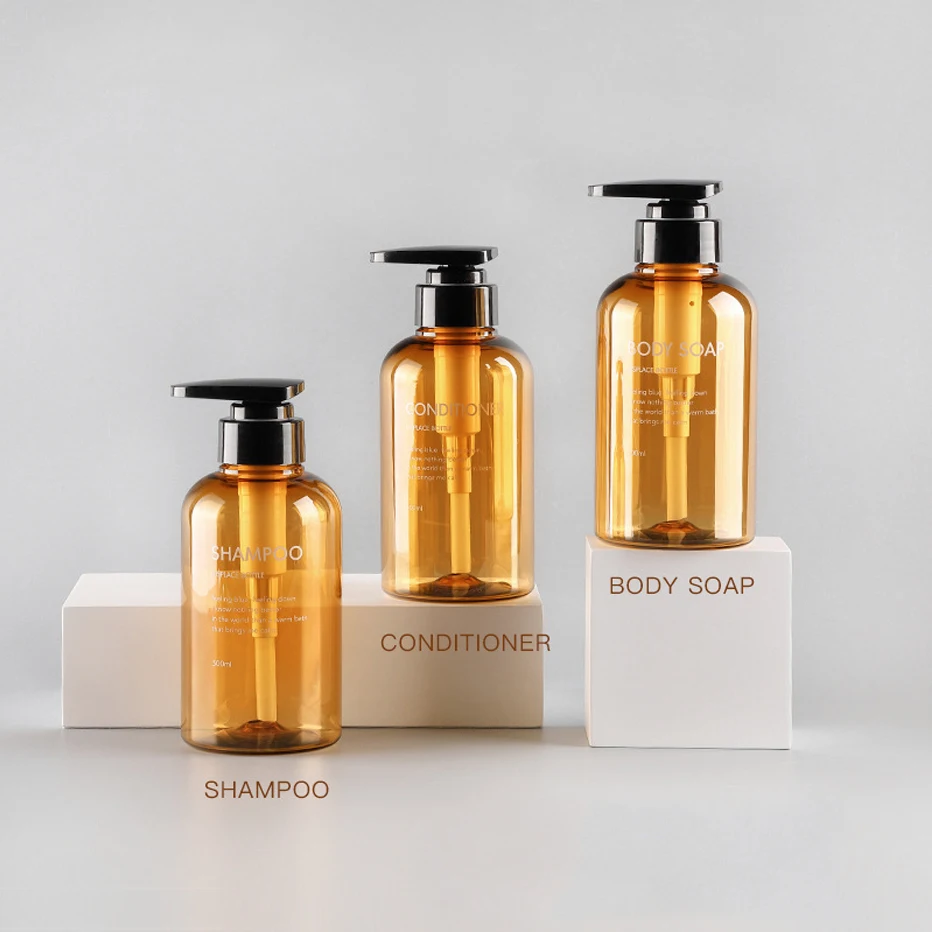 

3PCS/set Press Type Lotion Empty Bottle 300ML/500ML Bathroom Shampoo Large-Capacity Emulsion Container Liquid Soap Dispenser