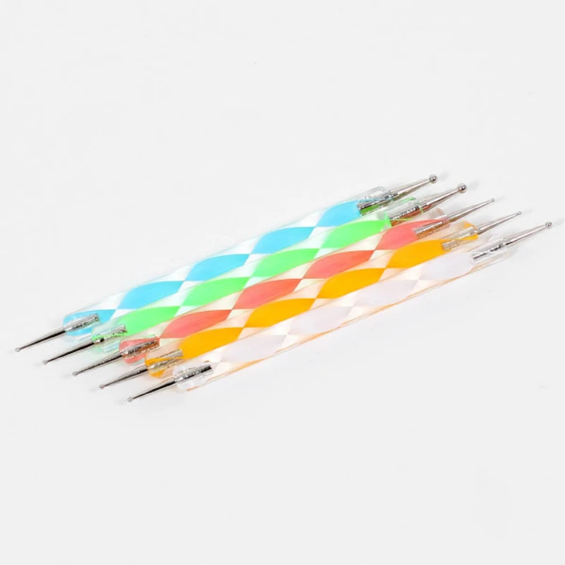 5 шт./компл. 2 способа точечная мраморная ручка для маникюра Инструменты ухода за