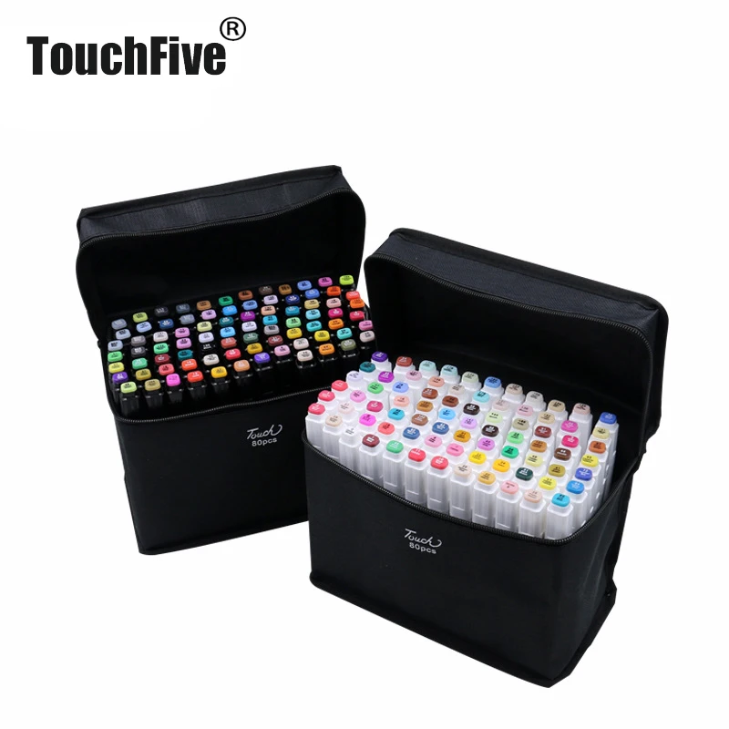 TouchFIVE 168 цветов одиночные маркеры манга для рисования ручка на спиртовой основе