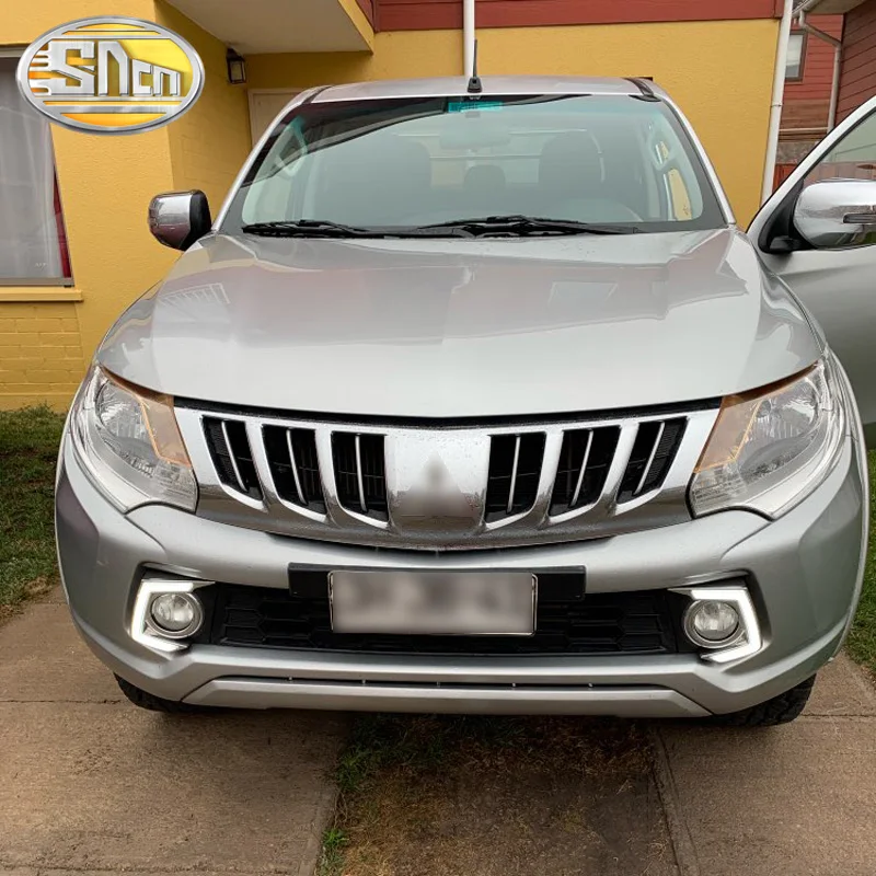 Светодиодные дневные ходовые огни 2 шт. для Mitsubishi Triton L200 2015 2016 2017 2018 реле с