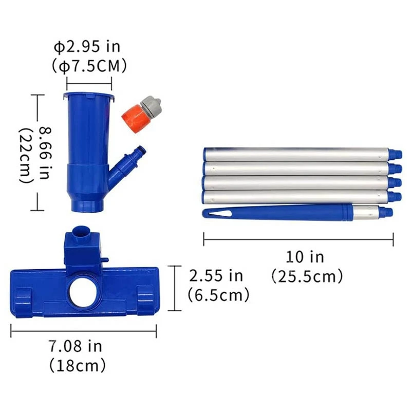 Портативная многофункциональная вакуумная струйная очистка бассейна пылесос