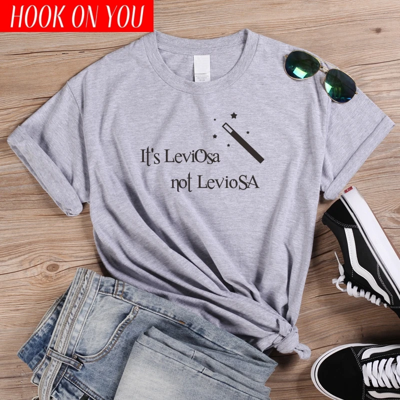 Женская футболка с надписью It's Leviosa Not женская милым рисунком волшебной палочки