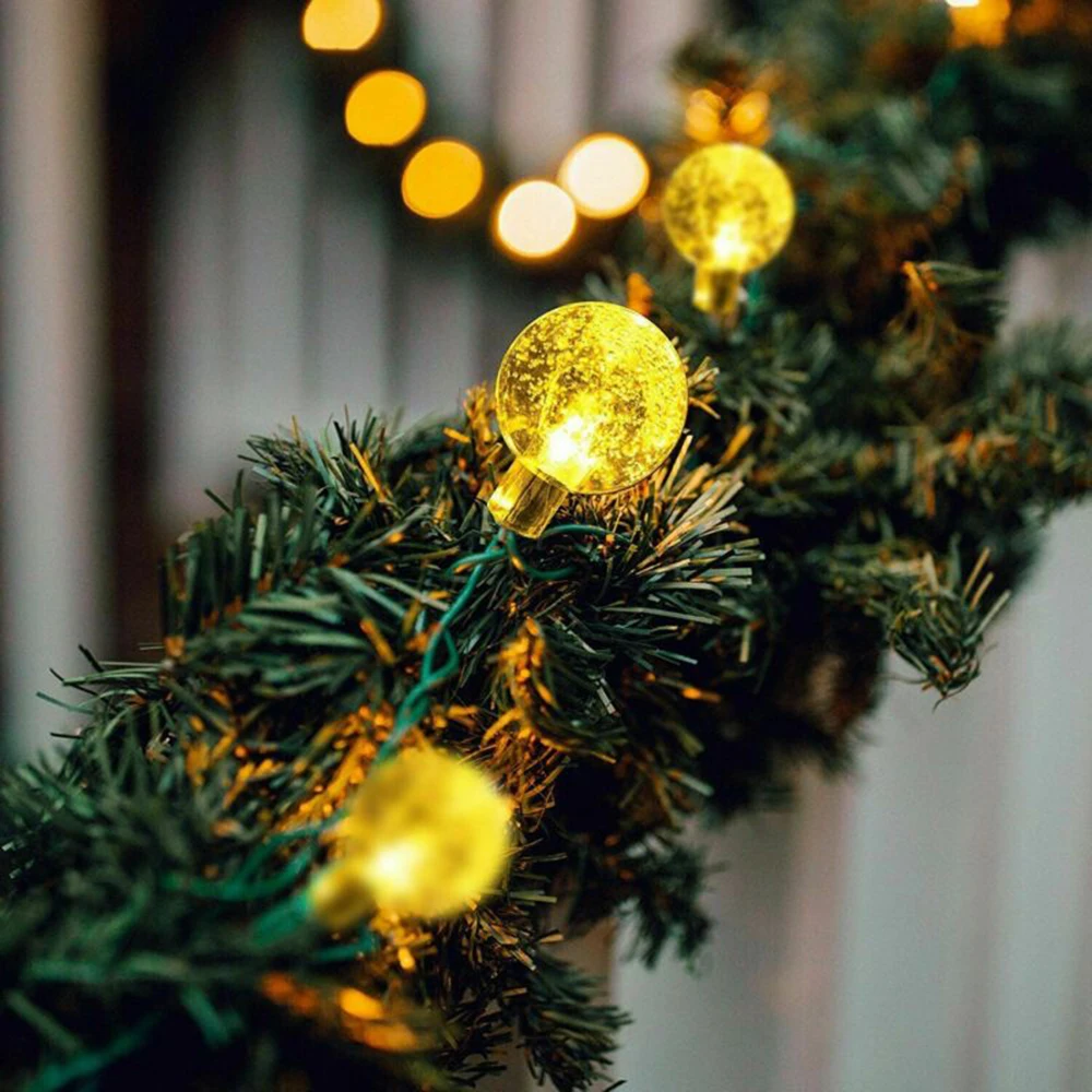 

Warm White Solar String Lights Camping Home Decoration 30 LED Path Yard Lamp