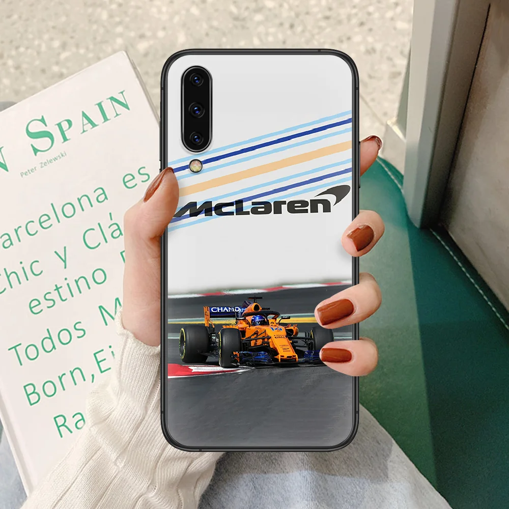 

racing Mclaren car logo Phone case For Samsung Galaxy A 3 5 7 8 10 20 20E 21S 30 30S 40 50 51 70 71 black prime painting