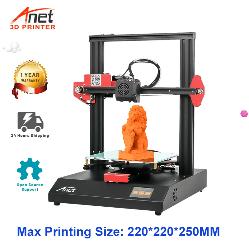 

Clearance Anet 3D Printer ET4 Reprap i3 Impressora DIY Imprimant 3D Printer Kit Auto Leveling Resume Printing