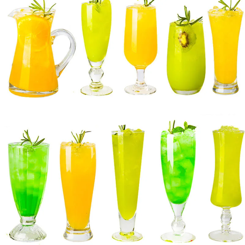 Стеклянная чашка для сока холодного напитка молочного чая чистая красная