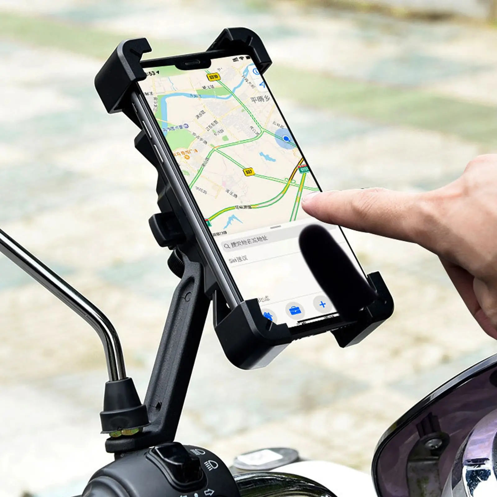 

Bike Phone Holder Universal Motorcycle Bicycle Phone Holder Handlebar Stand Mount Bracket Mount Phone Holder For iPhone Samsung