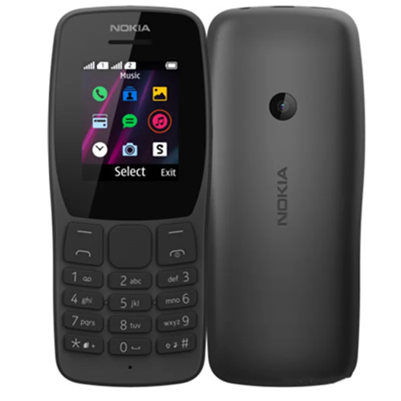 nokia 110 （2019）refurbished original 110 1 77 unlocked dual sim card good quality mobile phone one year warranty refurbished free glo