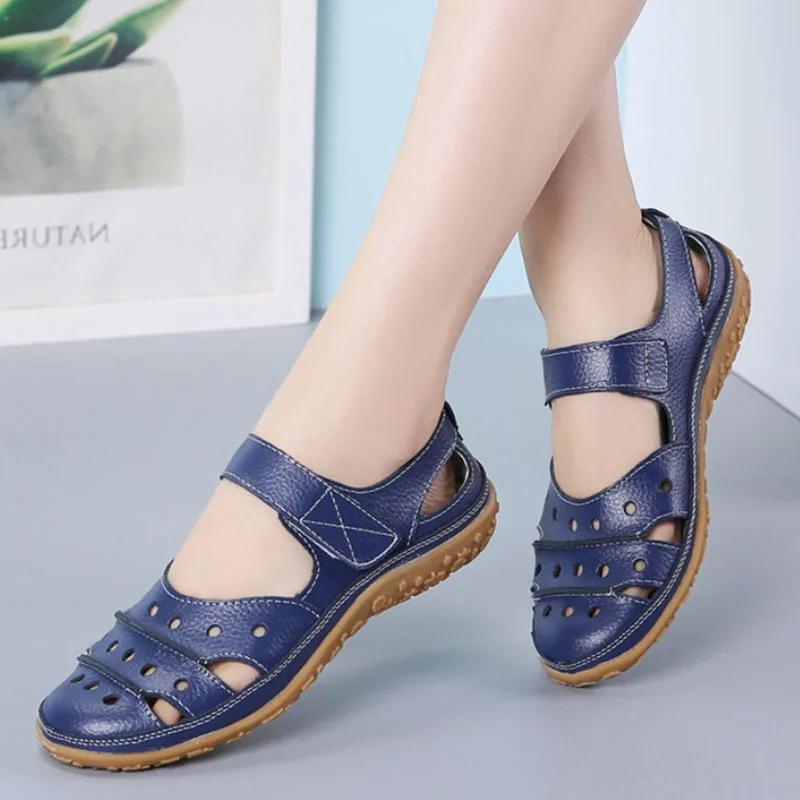 

women summer flat shoes sandals Lightweight Breathable casual shoes outdoor Soft bottom fashion Large size42 43 sandals platform