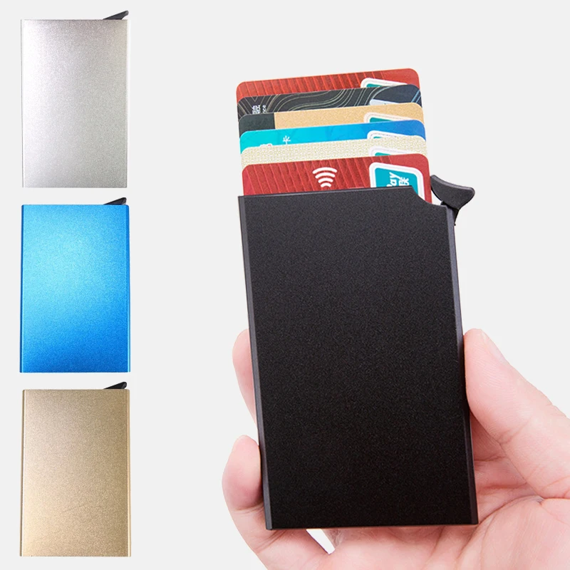 Чехол унисекс для кредитных карт с защитой от кражи металлический