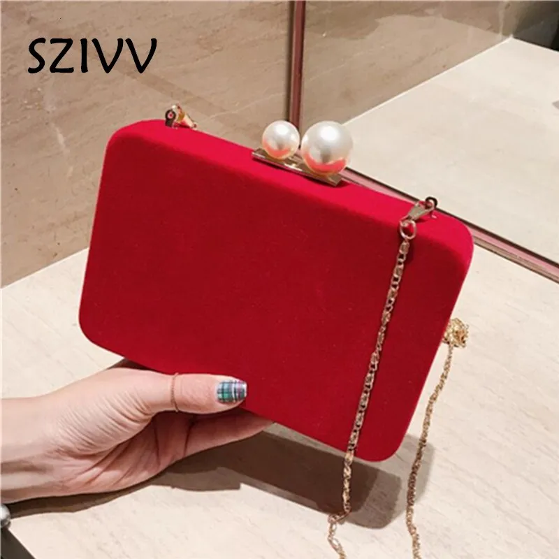 Для женщин вечерняя сумочка BS010 красные черные бархатные день Свадебный клатч