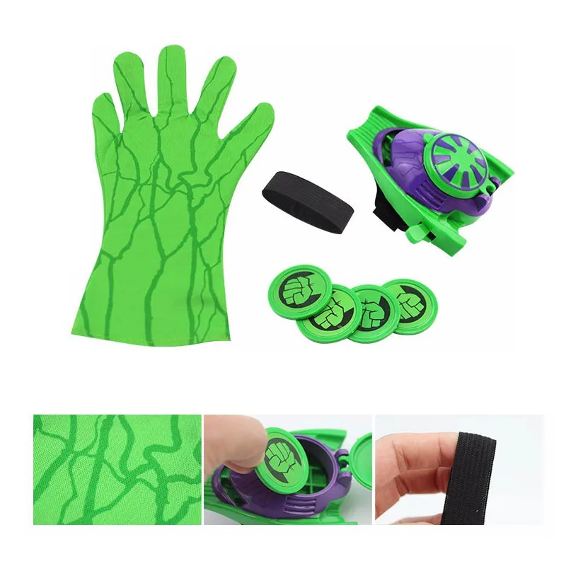 Hulk Launcher 5 стилей ПВХ 24 см Бэтмен перчатка Фигурка Человека-паука пусковая игрушка для детей подходит Человек-паук косплей игрушки - Цвет: Hulk Launcher