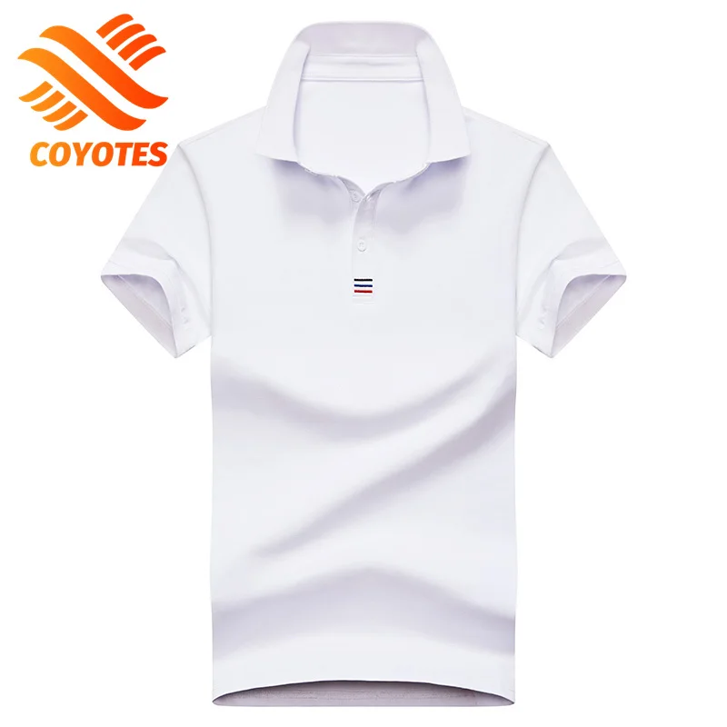 

Мужская хлопковая рубашка-поло с вышивкой, большого размера