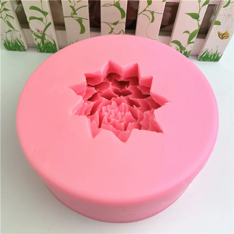 3D силиконовая форма для мыла с большими цветами мастики формы булочки украшение