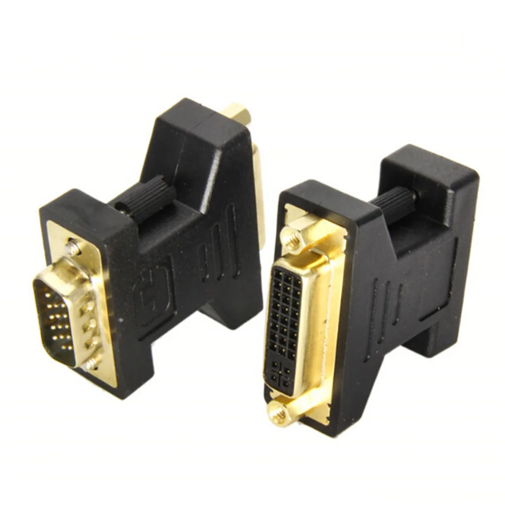 Женский и мужской видео адаптер ноутбук проекционный позолоченный DVI 24 + 5 к VGA HDTV